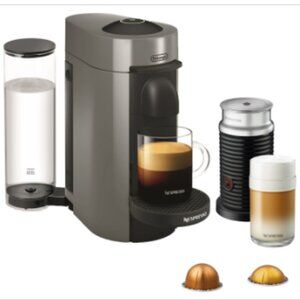 Nespresso by De'Longhi VertuoPlus Coffee Espresso Single-Serve Machine in Gray